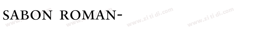 sabon roman字体转换